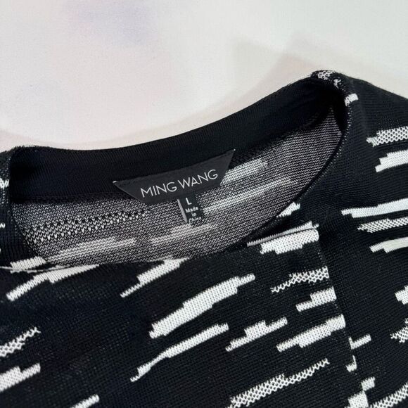 Ming Wang Jacket Cardigan Womens Large Black Buttoned Top Knit Acrylic Mature - Picture 4 of 8